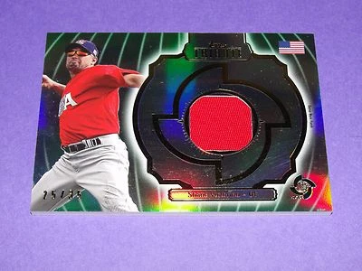 2013 Topps Tribute SHANE VICTORINO Worn USA WBC Jersey Green/35 Flyin' Hawaiian - Image 1 of 2