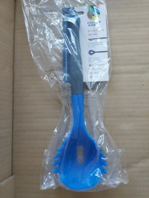 KitchenCraft Colourworks Brights Multi Pasta Server 27.5cm Blue - Image 1 of 2