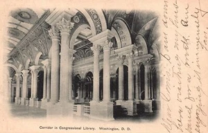 Vintage Postkarte Korridor & Kongressbibliothek Washington D.C. Washington Neu - Bild 1 von 2