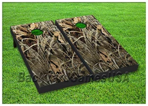 VINYLFOLIEN Cornhole Boards ABZIEHBILDER Gras Camo grün Tasche werfen Spiel Aufkleber 129 - Bild 1 von 1
