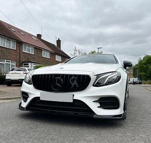 Mercedes E Class W213 Pre-Facelift Saloon Gloss Black Front Splitter 16-20 - Picture 1 of 9