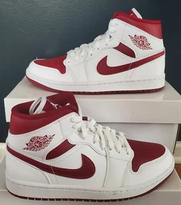 NEW AUTHENTIC NIKE AIR JORDAN 1 MID "REVERSE CHICAGO" WOMEN'S US 11 - Picture 1 of 5