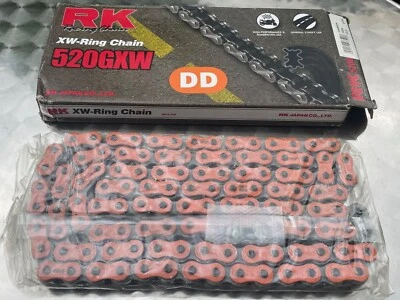 Kette RK OR 520 GXW, 118 Glieder für KTM LC4, 620, 640, 660, 690, orange, neu - Bild 1 von 4