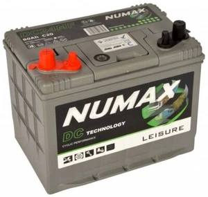 Numax DC24MF Deep Cycle Leisure Marine Battery Motorhome Caravan Boat 12V 80AH - Picture 1 of 6