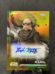 2024 Topps Chrome Star Wars Nick Nolte as Kuiil GOLD Auto /50 Autograph - Picture 1 of 2