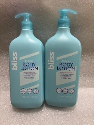 Bliss Cloud 9 Body Lotion Unscented  Weightless Moisture  Shea  16oz Lot of 2 - Image 1 of 2