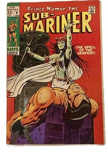 SUB-MARINER #9 1969 7.0 F /VF 🔑 1st Serpent Crown 1st King Naga - Picture 1 of 4