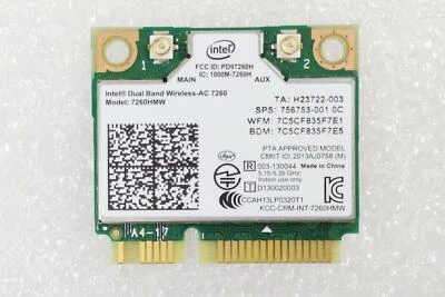 Hp 756753-005 Intel Dual Band Wireless-AC 7260HMW Bluetooth 4.0 Original Neu - Bild 1 von 2