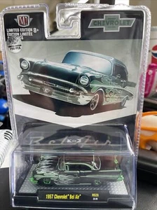 M2 Machines Chase 1957 Chevy Bel Air  Green  Chase RARE -HS28 - 1/750 - Picture 1 of 7