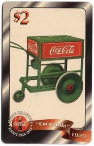 Coca-Cola '96 $2. Tarjeta de Coca-Cola 1929 Cooler Pull Cart (1929) #37 de 48 tarjetas telefónicas - Imagen 1 de 1
