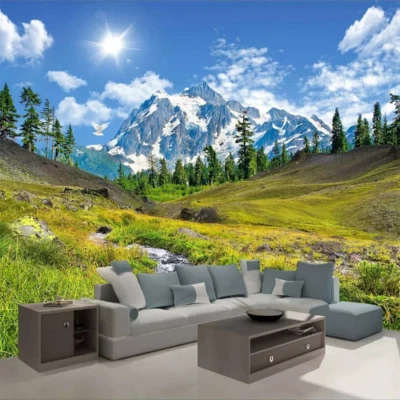 Snow Mountain Plateau Natural Scenery 3D Photo Wallpaper Mural Wall Paper Decor - Изображение 1 из 4