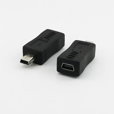 1pc Mini USB 5 Pin Male To Female Extension Converter Adapter Connector Straight - Image 1 of 4