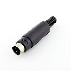 5x 6 Pin Mini DIN Mini-DIN Male Plug S-video Connector Adapter W/ Plastic Handle - Picture 1 of 7