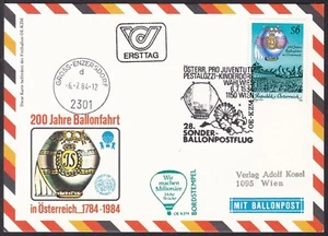 BPC0084 Balloon Post Card, Austria, Wien - Gross-Enzersdorf, Balloon Flight - Picture 1 of 2