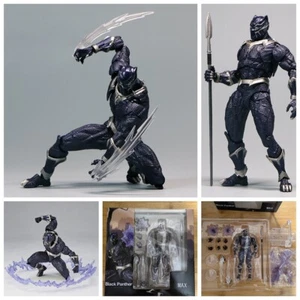 Amazing Yamaguchi Revoltech Black Panther PVC Action Figure New In Box 15CM - Picture 1 of 14