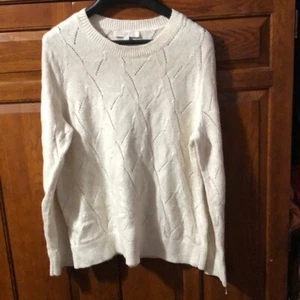 Neu mit Etikett Loft elfenbeinfarben weicher Rundhalsausschnitt Pullover XL - Bild 1 von 9