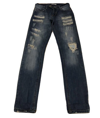 Liu Jo Low Rise Destroyed Skinny Slim Cotton Dark Blue Jeans Women’s Size 26 - Image 1 of 4