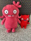 2 Plush Stuffed Ugly Dolls Animals - Red Batty & Moxy Lot