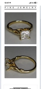 Lab-grown Engagement ring for women gold 10K - Picture 1 of 1