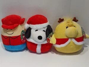 Squishmallows Peanuts Weihnachten Charlie Brown Snoopy & Woodstock mit Etikett - Bild 1 von 8