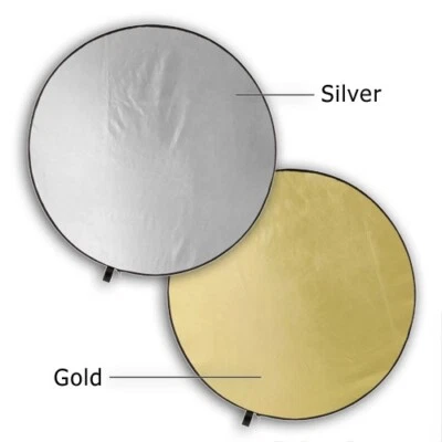 Fotodiox 42in (100cm) 2-in-1 Collapsible Round Reflector Disc - Silver/Gold - Image 1 of 2