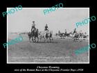 OLD HISTORIC PHOTO OF CHEYENNE WYOMING THE ROMAN RACE AT FRONTIER DAYS c1920