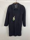 Club San Giorgio Men’s Wool Cashmere Blend Dress Coat Navy Made In Italy Size 42