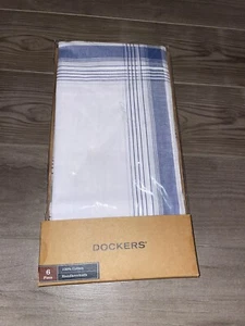 Dockers (2012 Levi Strauss) Handkerchiefs 100% Cotton 6 Piece Set Brand NIB - Picture 1 of 3