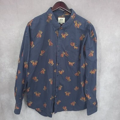 Ecko Unltd Shirt Mens 3XL Blue Tomahawk Axe Button Up Long Sleeve Cotton Casual - Image 1 of 4
