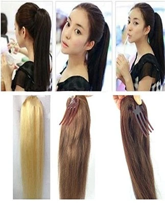 Straight Hairpieces Ponytail Extensions Croco Jaw/Claw Extension 100% Real India - Image 1 of 4