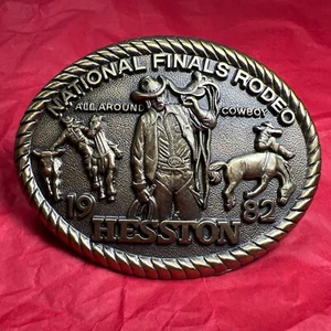 1982 Hesston NFR National Finals Rodeo Limited Edition Commemorative Belt Buckle - Bild 1 von 4