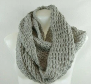Aeropostale Free State Infinity Schal grau gestrickt neu mit Etikett 100 % Acryl - Bild 1 von 12