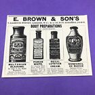 E Brown & Sons Boot Preparations 1902 Press Advert Cutting