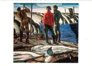 A. & P. Smolin 1983 postal rusa hombres musculosos cazadores de mar - Imagen 1 de 2