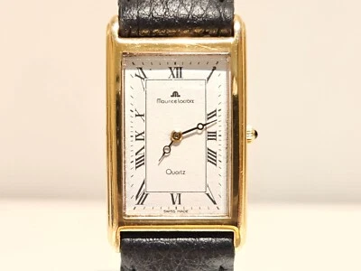 RELOJ DE CUARZO CHAPADO EN ORO VINTAGE TANK SUIZO DAMAS "MAURICE LACROIX" Foto 1 de 4