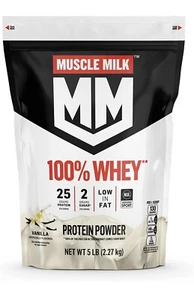 Muscle Milk 100% Whey Protein Powder Vanilla 5 Pound 66 Servings 25g Protein ... - Picture 1 of 7