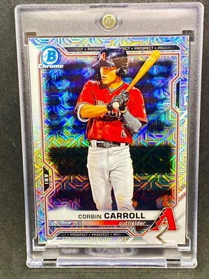 Corbin Carroll RARE ROOKIE MOJO REFRACTOR BOWMAN CHROME INVESTMENT CARD ROY MINT - Image 1 of 2