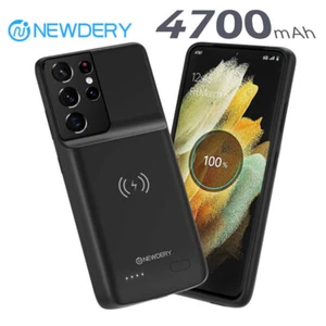 4700mAh Wireless Battery Case For Samsung S21 Ultra Power Bank Charging Case - Picture 1 of 10