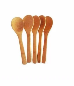 5 kleine Küchenteelöffel aus Holz 12,5 cm Packung Küchenutensilien - Bild 1 von 2