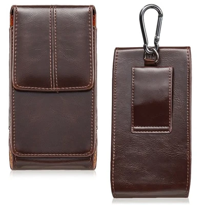 Leather Cell Phone Holster Belt Clip Loop Pouch Wallet Case Cover Holder Bag - Image 1 of 4