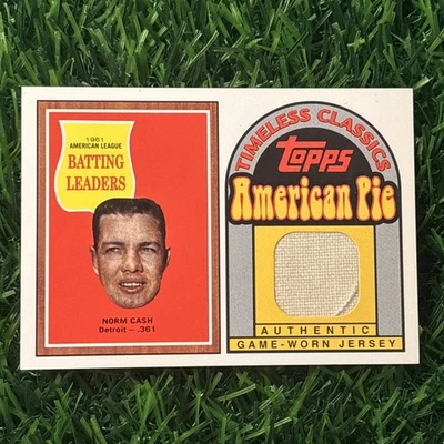 2001 Topps American Pie #BBTC27 Norm Cash Timeless Classics Relics Detroit Tiger - Image 1 of 2