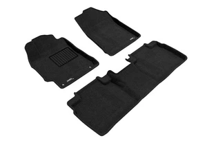 3D MAXpider ELEGANT Carpet Floor Liner Mats BLACK 2 Rows for CAMRY 2015 - 2017 - Picture 1 of 24