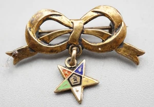 Insignia prendedor fraternal arco de la Orden de la Estrella del Este de colección de los años 30 - Imagen 1 de 3