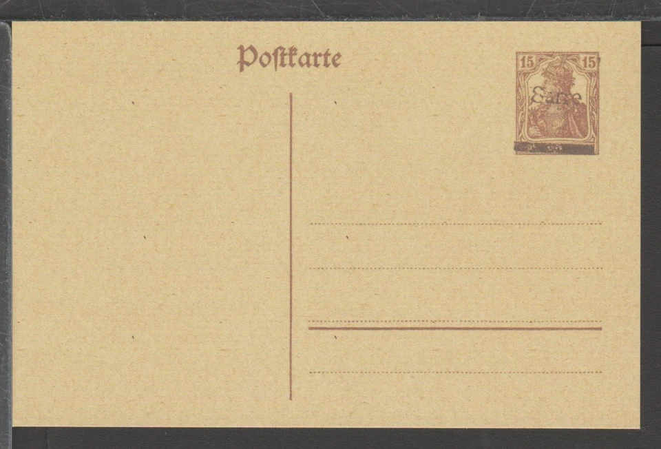 ✔️ GERMANY SAARGEBIET RARE POSTCARD REPRODUCTION (062) - Image 1 of 1