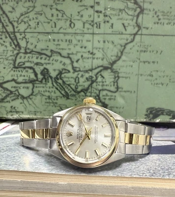 Ladies Rolex Oyster Perpetual Datejust Two Tone Oyster Silver Dial 26mm Watch - Image 1 of 4