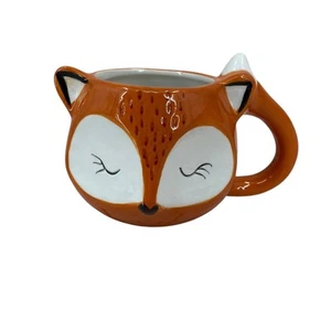 Fox Head Orange Ceramic 3D Coffee Mug EUC - Picture 1 of 10
