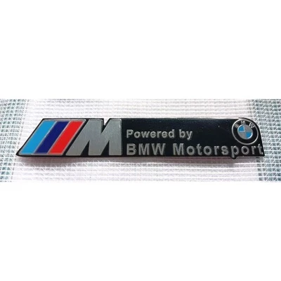 [Nuovo] Targa logo distintivo emblema BMW M POWER nero - Immagine 1 di 3