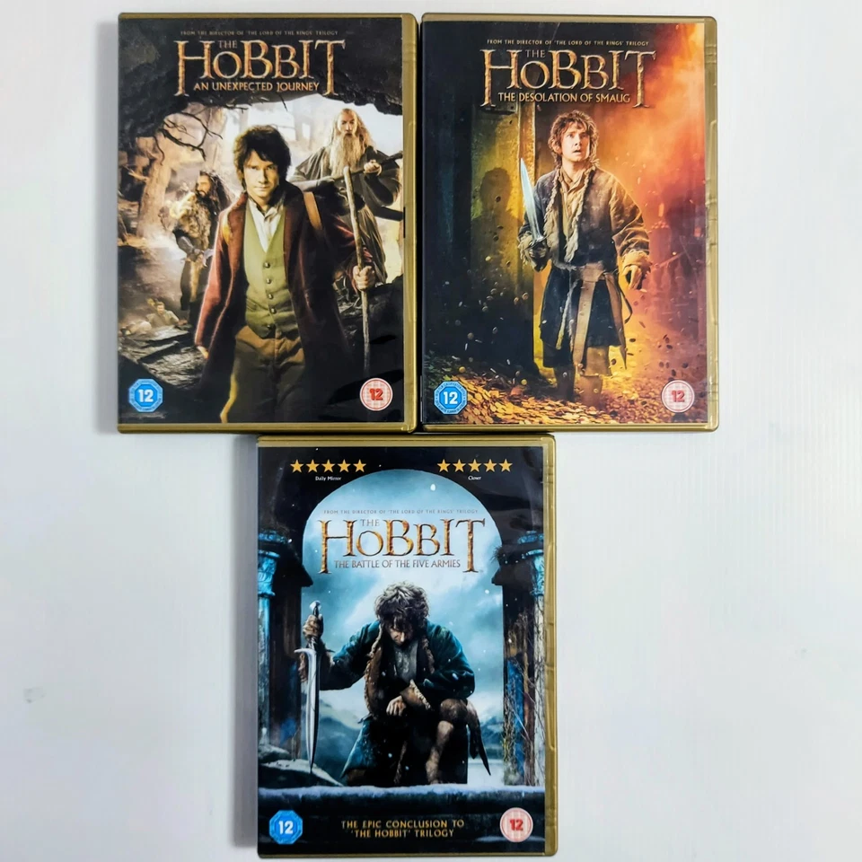 DVD Fantasy The Hobbit Trilogy 2012 2013 2014 – Middle Earth epic adventure set  - Image 1 of 4