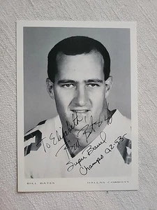 Bill Bates Autographed Black And White 5 x 7 Photo Super Bowl Champs 92-93... - Picture 1 of 4