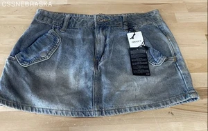 Forever 21 Distressed Denim Minirock - Größe S - Bild 1 von 7